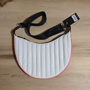 NWT THINK ROYLN Rockstar Hobo Handbag, White Patent